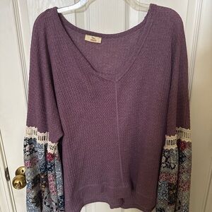 Lavender Knit Top